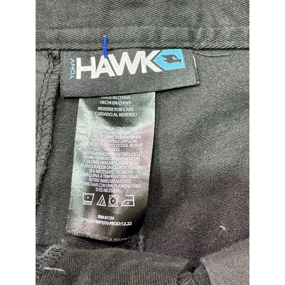 Tony Hawk Cargo Pants Mens Black Flat Front Comfort Soft Fabric Seasonless 34x30 - Picture 9 of 15